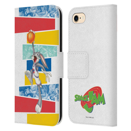 Space Jam (1996) Graphics Bugs Bunny Leather Book Wallet Case Cover For Apple iPhone 7 / 8 / SE 2020 & 2022