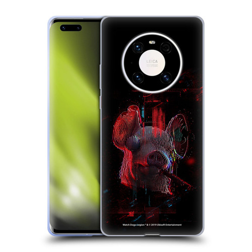Watch Dogs Legion Key Art Pig Head Glitch Soft Gel Case for Huawei Mate 40 Pro 5G