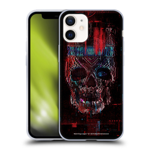 Watch Dogs Legion Key Art Skull Glitch Soft Gel Case for Apple iPhone 12 Mini