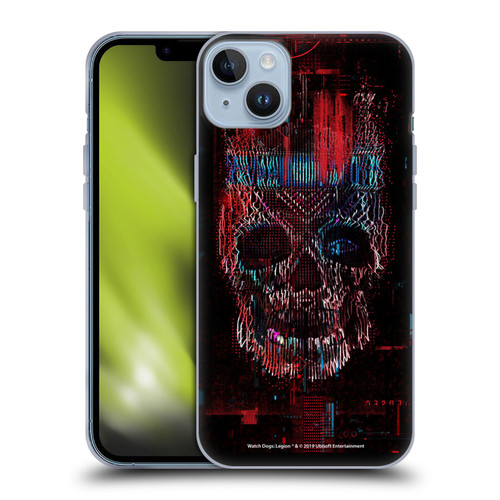 Watch Dogs Legion Key Art Skull Glitch Soft Gel Case for Apple iPhone 14 Plus