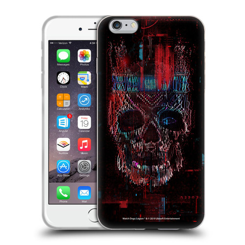 Watch Dogs Legion Key Art Skull Glitch Soft Gel Case for Apple iPhone 6 Plus / iPhone 6s Plus
