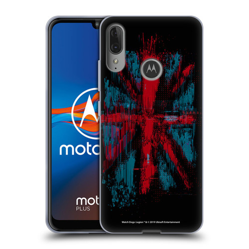 Watch Dogs Legion Key Art Flag Glitch Soft Gel Case for Motorola Moto E6 Plus