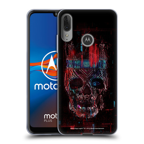 Watch Dogs Legion Key Art Skull Glitch Soft Gel Case for Motorola Moto E6 Plus