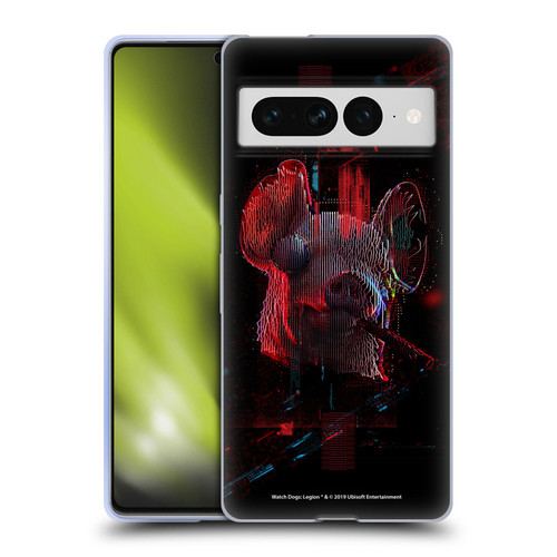 Watch Dogs Legion Key Art Pig Head Glitch Soft Gel Case for Google Pixel 7 Pro