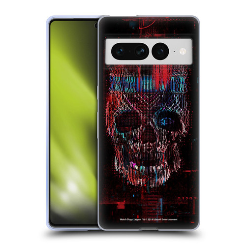 Watch Dogs Legion Key Art Skull Glitch Soft Gel Case for Google Pixel 7 Pro