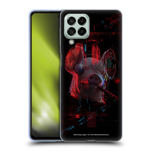 Watch Dogs Legion Key Art Pig Head Glitch Soft Gel Case for Samsung Galaxy M53 (2022)