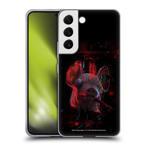 Watch Dogs Legion Key Art Pig Head Glitch Soft Gel Case for Samsung Galaxy S22 5G