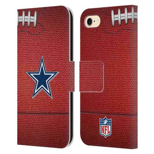 NFL Dallas Cowboys Graphics Football Leather Book Wallet Case Cover For Apple iPhone 7 / 8 / SE 2020 & 2022