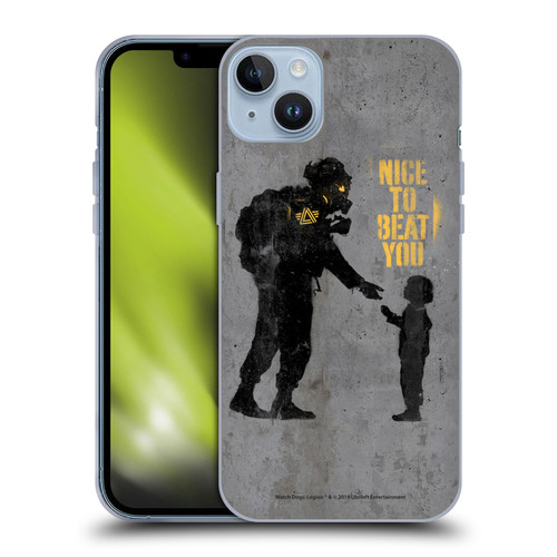 Watch Dogs Legion Street Art Nice To Beat You Soft Gel Case for Apple iPhone 14 Plus