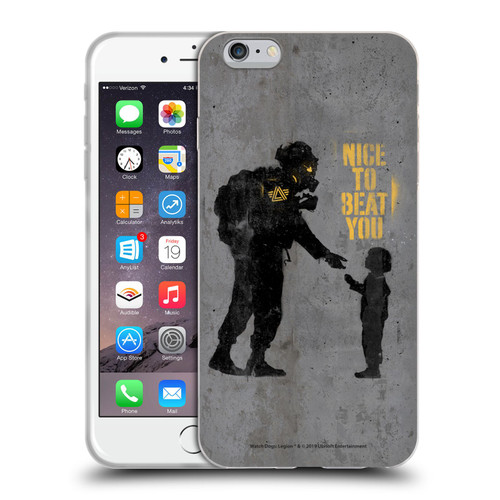 Watch Dogs Legion Street Art Nice To Beat You Soft Gel Case for Apple iPhone 6 Plus / iPhone 6s Plus