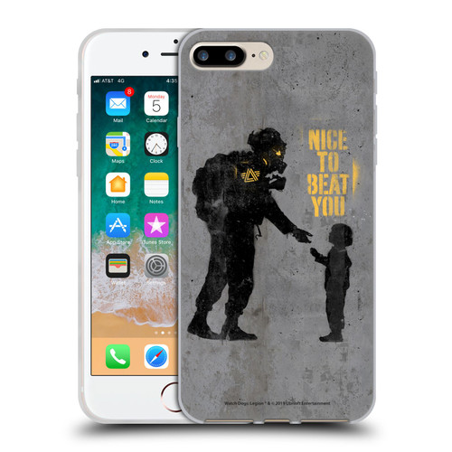 Watch Dogs Legion Street Art Nice To Beat You Soft Gel Case for Apple iPhone 7 Plus / iPhone 8 Plus