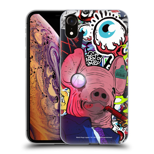 Watch Dogs Legion Street Art Winston Stickerbomb Soft Gel Case for Apple iPhone XR
