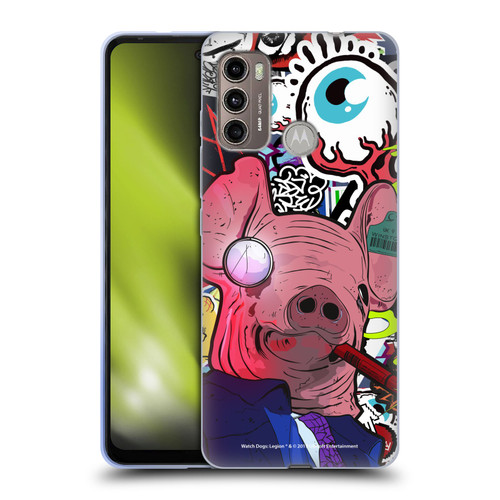 Watch Dogs Legion Street Art Winston Stickerbomb Soft Gel Case for Motorola Moto G60 / Moto G40 Fusion