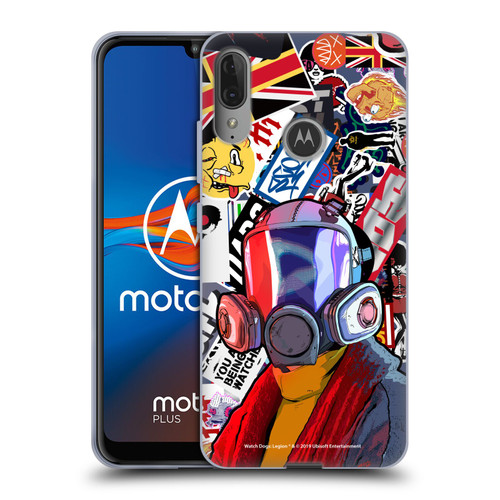 Watch Dogs Legion Street Art Granny Stickerbomb Soft Gel Case for Motorola Moto E6 Plus