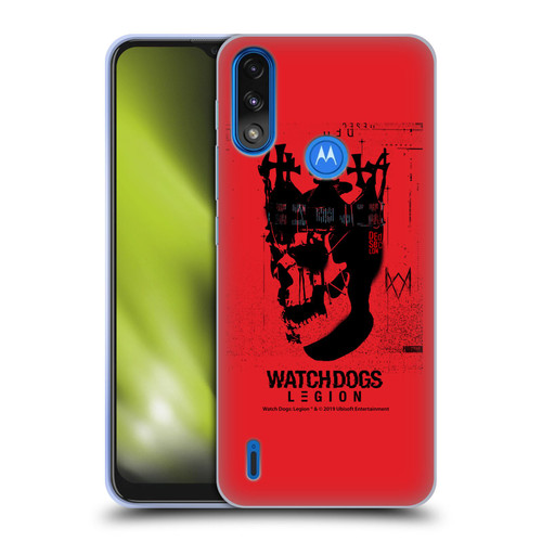 Watch Dogs Legion Street Art Ded Sec Skull Soft Gel Case for Motorola Moto E7 Power / Moto E7i Power