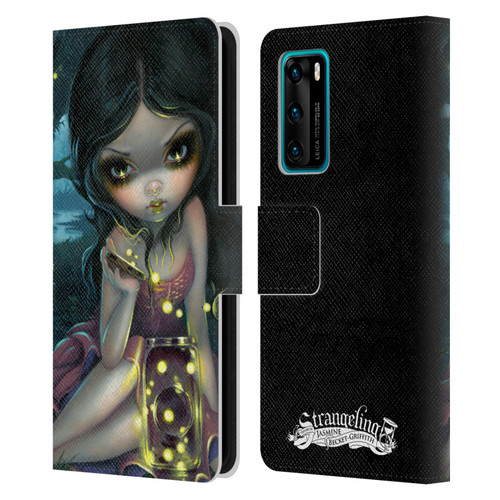Strangeling Art Fireflies in Summer Leather Book Wallet Case Cover For Huawei P40 5G