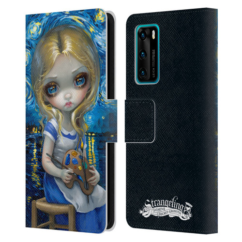 Strangeling Art Impressionist Night Leather Book Wallet Case Cover For Huawei P40 5G
