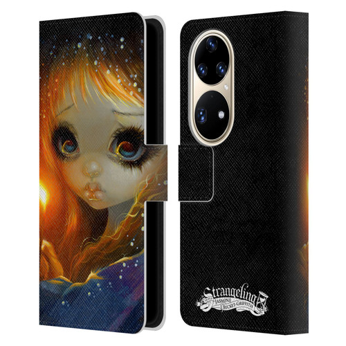 Strangeling Art The Little Match Girl Leather Book Wallet Case Cover For Huawei P50 Pro