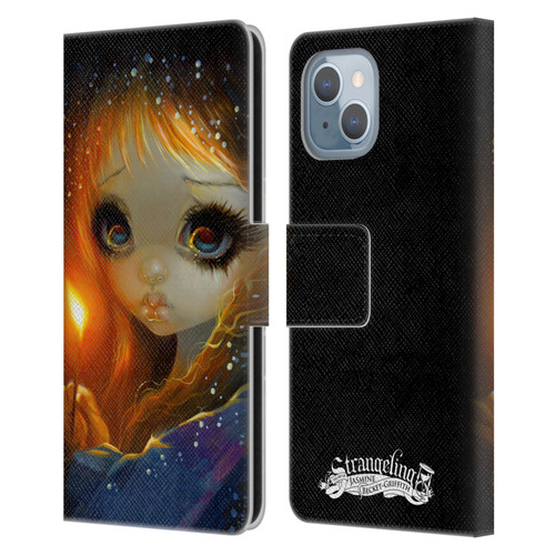 Strangeling Art The Little Match Girl Leather Book Wallet Case Cover For Apple iPhone 14