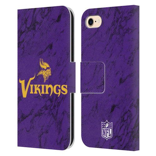 NFL Minnesota Vikings Graphics Coloured Marble Leather Book Wallet Case Cover For Apple iPhone 7 / 8 / SE 2020 & 2022 NFL Minnesota Vikings Graphics Coloured Marble Leather Book Wallet Case Cover For Apple iPhone 7 / 8 / SE 2020 & 2022