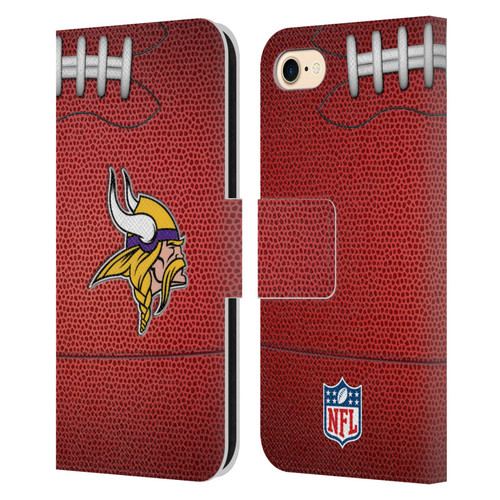 NFL Minnesota Vikings Graphics Football Leather Book Wallet Case Cover For Apple iPhone 7 / 8 / SE 2020 & 2022