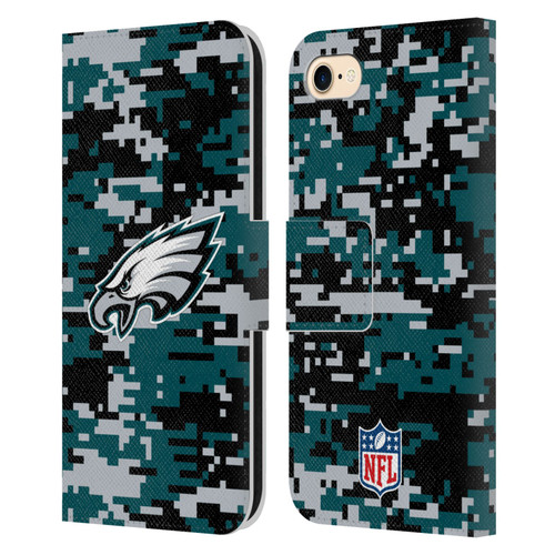 NFL Philadelphia Eagles Graphics Digital Camouflage Leather Book Wallet Case Cover For Apple iPhone 7 / 8 / SE 2020 & 2022 NFL Philadelphia Eagles Graphics Digital Camouflage Leather Book Wallet Case Cover For Apple iPhone 7 / 8 / SE 2020 & 2022