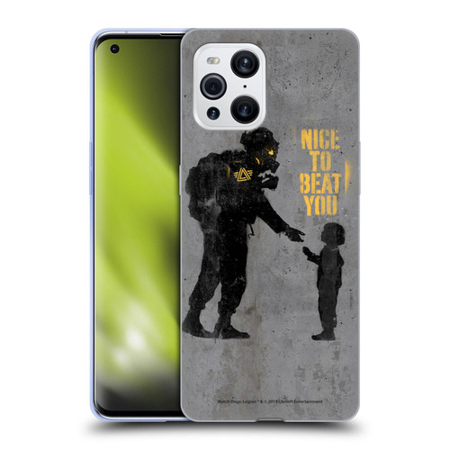 Watch Dogs Legion Street Art Nice To Beat You Soft Gel Case for OPPO Find X3 / Pro