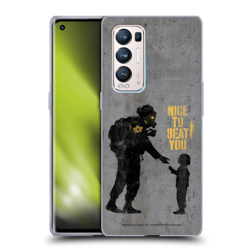 Watch Dogs Legion Street Art Nice To Beat You Soft Gel Case for OPPO Find X3 Neo / Reno5 Pro+ 5G