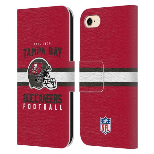 NFL Tampa Bay Buccaneers Graphics Helmet Typography Leather Book Wallet Case Cover For Apple iPhone 7 / 8 / SE 2020 & 2022
