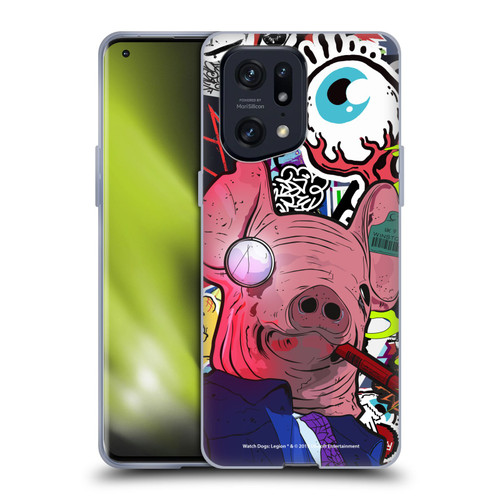 Watch Dogs Legion Street Art Winston Stickerbomb Soft Gel Case for OPPO Find X5 Pro