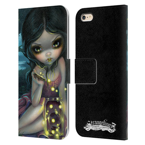 Strangeling Art Fireflies in Summer Leather Book Wallet Case Cover For Apple iPhone 6 Plus / iPhone 6s Plus