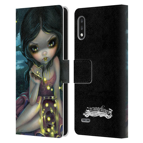 Strangeling Art Fireflies in Summer Leather Book Wallet Case Cover For LG K22