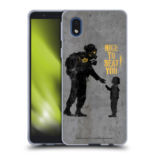 Watch Dogs Legion Street Art Nice To Beat You Soft Gel Case for Samsung Galaxy A01 Core (2020)