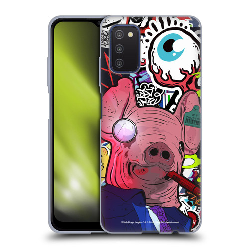 Watch Dogs Legion Street Art Winston Stickerbomb Soft Gel Case for Samsung Galaxy A03s (2021)