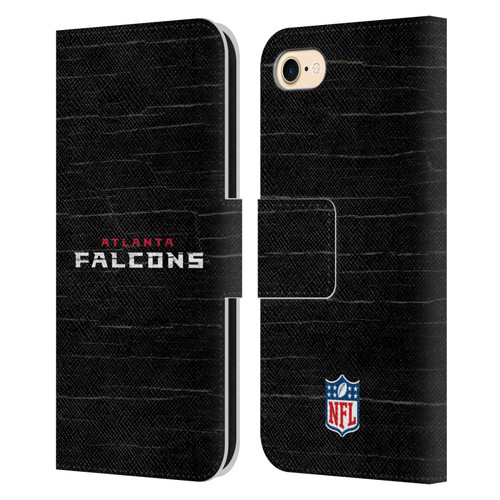 NFL Atlanta Falcons Logo Distressed Look Leather Book Wallet Case Cover For Apple iPhone 7 / 8 / SE 2020 & 2022