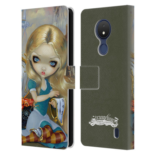 Strangeling Art Surrealist Dream Leather Book Wallet Case Cover For Nokia C21