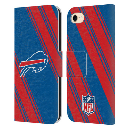 NFL Buffalo Bills Artwork Stripes Leather Book Wallet Case Cover For Apple iPhone 7 / 8 / SE 2020 & 2022