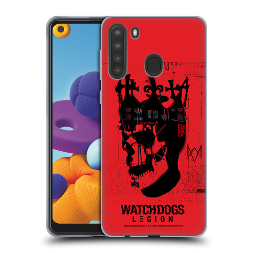 Watch Dogs Legion Street Art Ded Sec Skull Soft Gel Case for Samsung Galaxy A21 (2020)