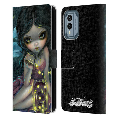 Strangeling Art Fireflies in Summer Leather Book Wallet Case Cover For Nokia X30