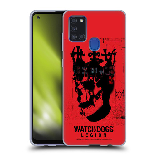 Watch Dogs Legion Street Art Ded Sec Skull Soft Gel Case for Samsung Galaxy A21s (2020)