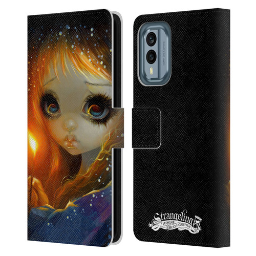 Strangeling Art The Little Match Girl Leather Book Wallet Case Cover For Nokia X30