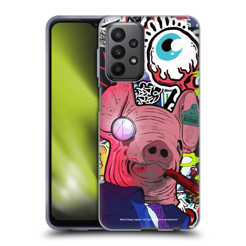 Watch Dogs Legion Street Art Winston Stickerbomb Soft Gel Case for Samsung Galaxy A23 / 5G (2022)