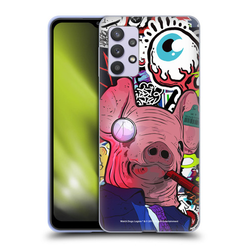Watch Dogs Legion Street Art Winston Stickerbomb Soft Gel Case for Samsung Galaxy A32 5G / M32 5G (2021)