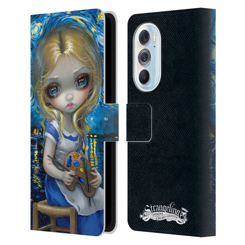 Strangeling Art Impressionist Night Leather Book Wallet Case Cover For Motorola Edge X30