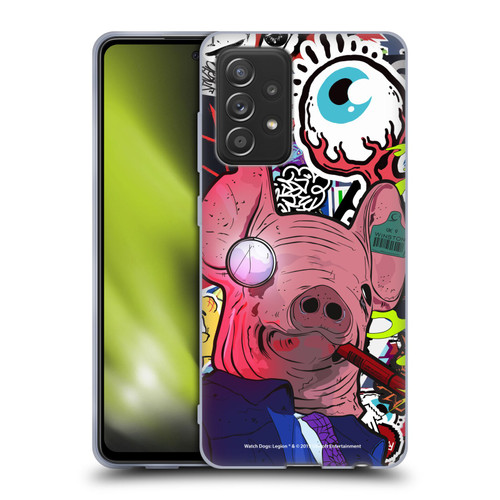 Watch Dogs Legion Street Art Winston Stickerbomb Soft Gel Case for Samsung Galaxy A52 / A52s / 5G (2021)