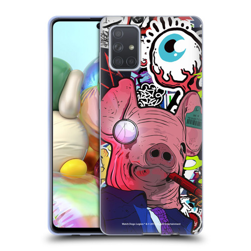 Watch Dogs Legion Street Art Winston Stickerbomb Soft Gel Case for Samsung Galaxy A71 (2019)