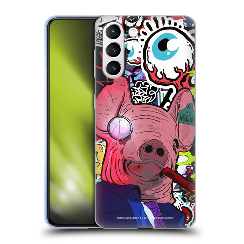 Watch Dogs Legion Street Art Winston Stickerbomb Soft Gel Case for Samsung Galaxy S21+ 5G