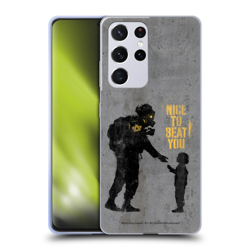 Watch Dogs Legion Street Art Nice To Beat You Soft Gel Case for Samsung Galaxy S21 Ultra 5G