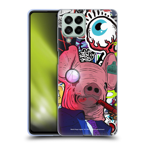 Watch Dogs Legion Street Art Winston Stickerbomb Soft Gel Case for Samsung Galaxy M53 (2022)