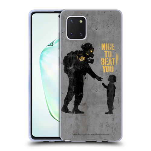 Watch Dogs Legion Street Art Nice To Beat You Soft Gel Case for Samsung Galaxy Note10 Lite